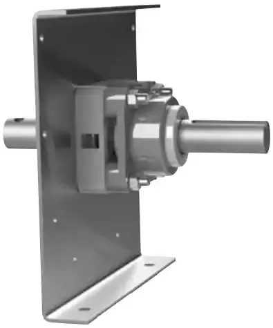 110 Trough End Assembly – Compatible With 20" Conveyors And 3-7/16" Chevron Rollers, Includes Drive Shaft With Mounting Feet 1